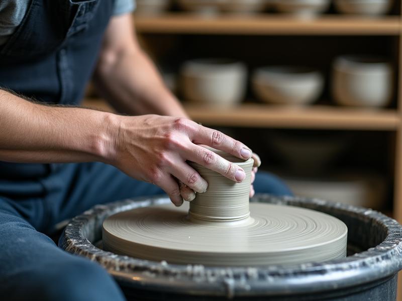 Pottery process in London studio