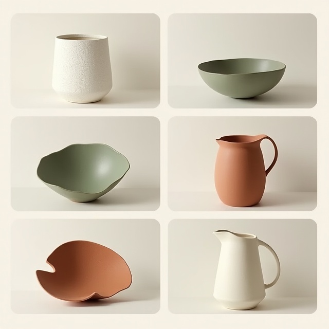 Collection of artisan pet bowls